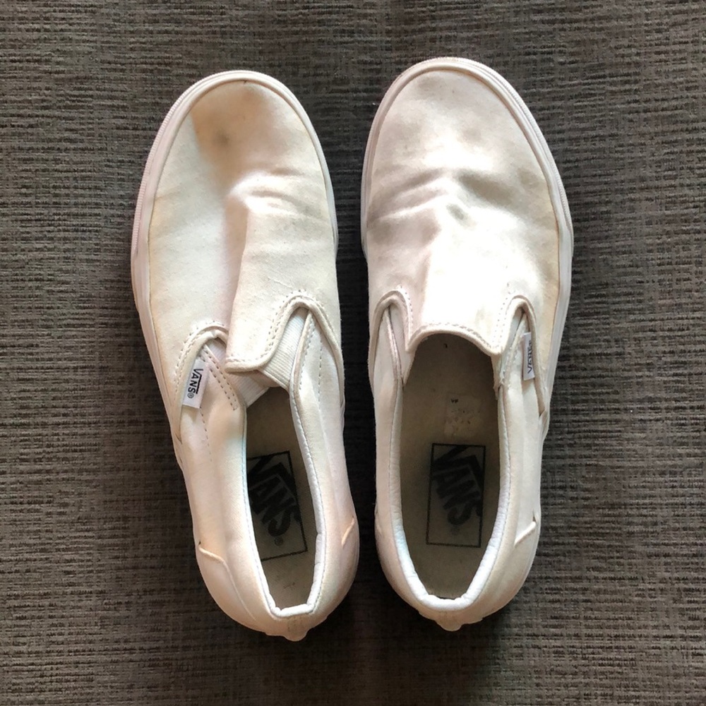 Slip on white Vans size women 8
